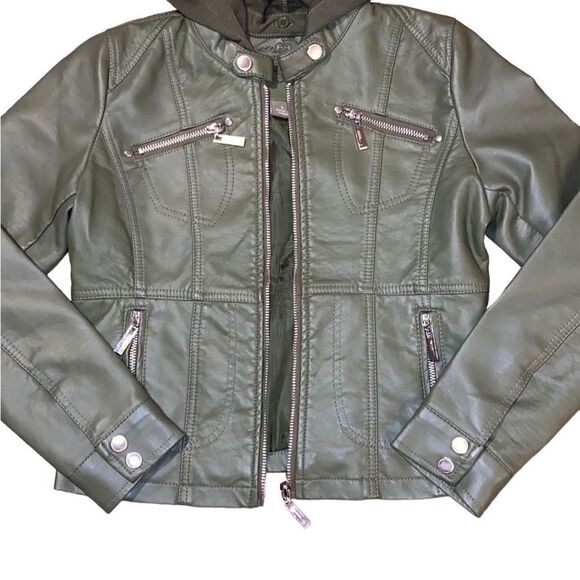 Jou Jou Hooded Moto Jacket- Youth - Picture 5 of 7